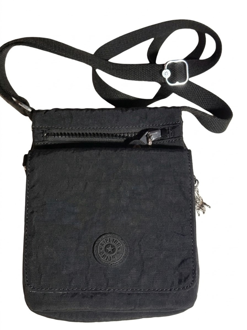 Kipling Black Nylon Crossbody Messenger